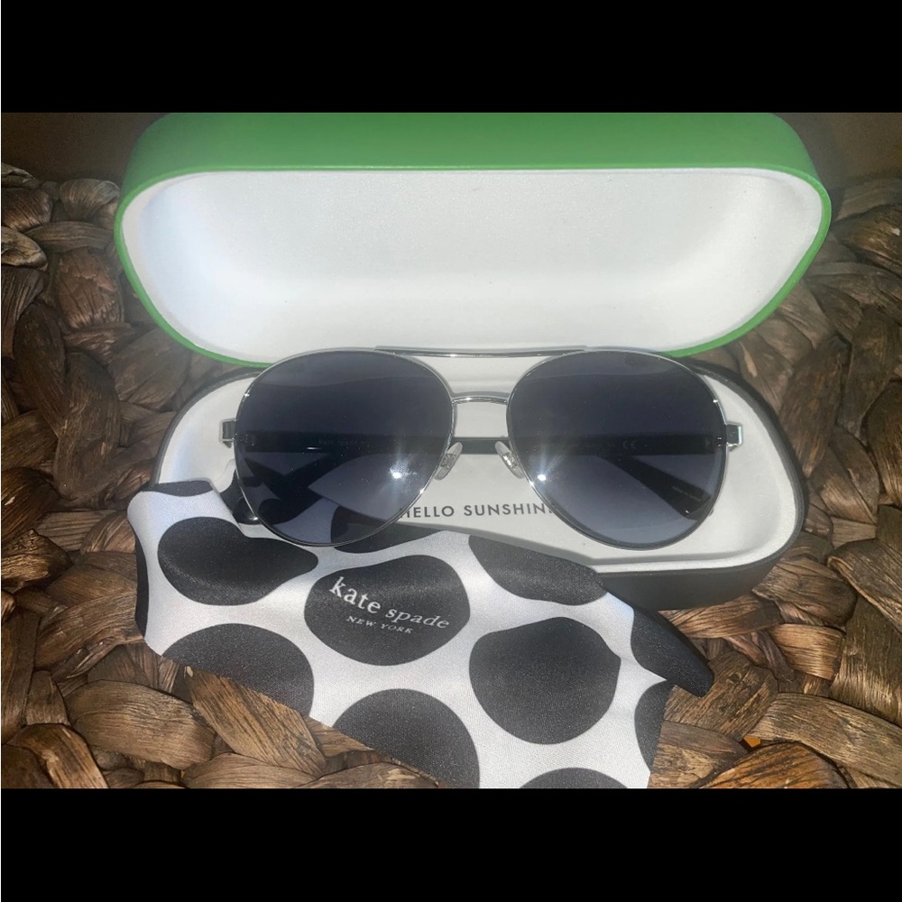 Kate Spade Black Aviator Sunglasses